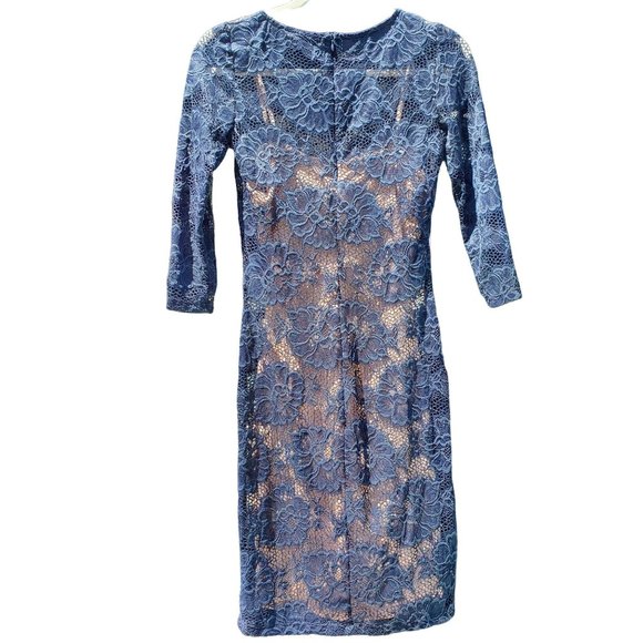 Mystic Navy Lace Mini Bodycon Dress - Picture 3 of 7